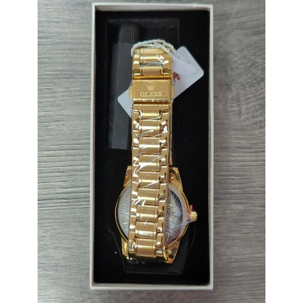 Olevs Men's Wrist Watch Waterproof Stainless Steel